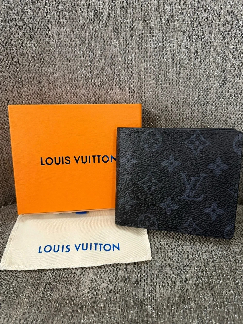 Louis Vuitton Black Monogram Eclipse Canvas Bi-Fold Wallet